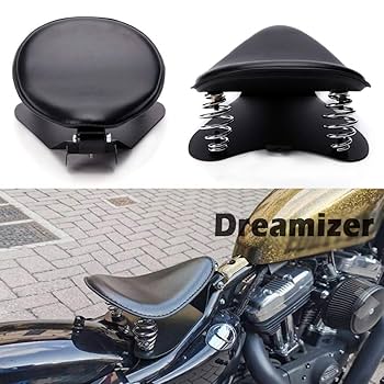 DREAMIZER czarne siedzisko motocyklowe, pojedyncze siedzenie