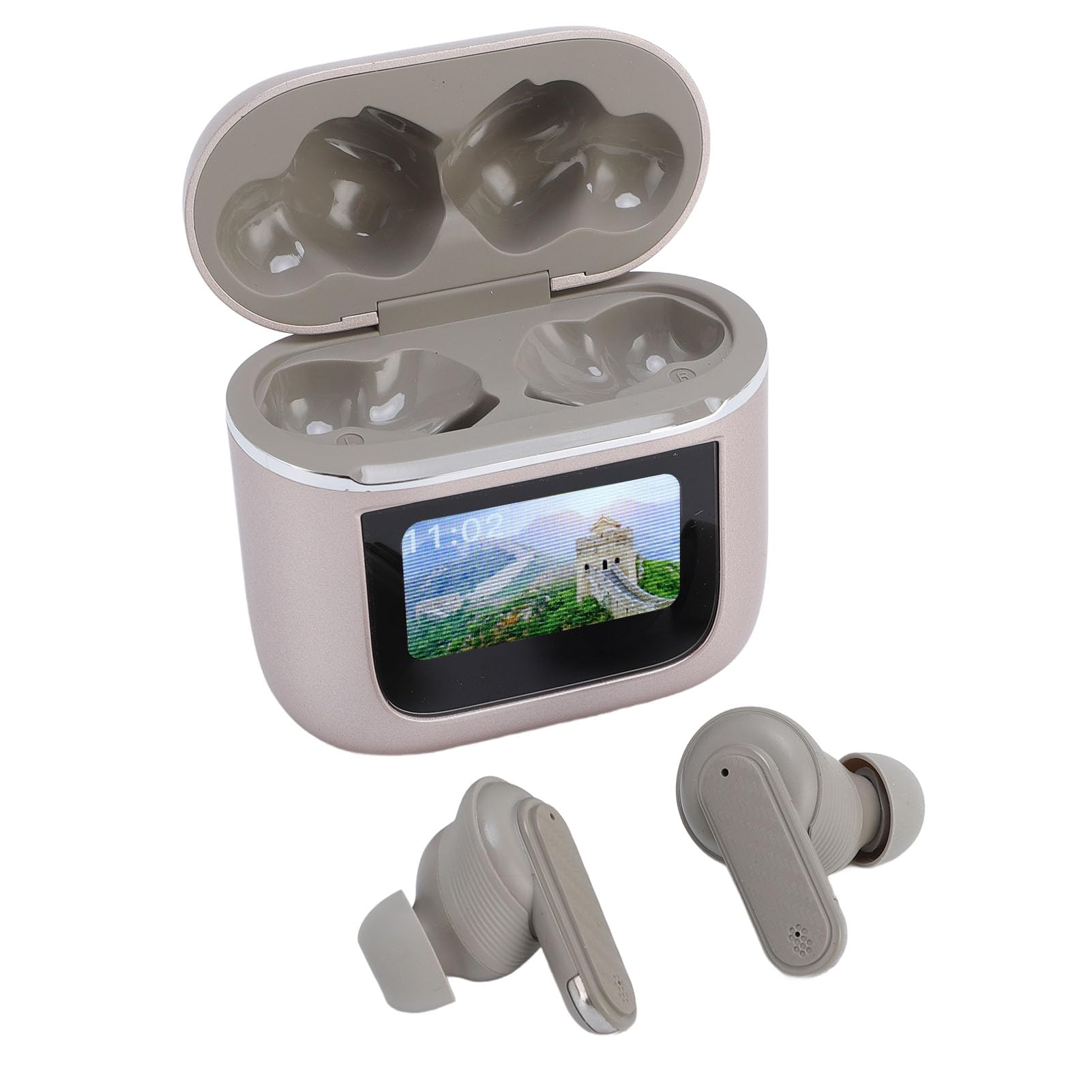 Generic Auricolari per Traduttore di Lingua Bluetooth 5.4 Riduzione del Rumore per Amanti della Musica e Viaggiatori Elettronica in Plastica 2 Paia (Oro（Luce bianca calda 3000K))