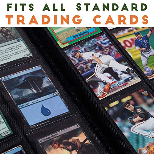 Citadel Collectibles Display Album, Black, 40 Acid-Free Pages, Compatible with Major Trading Card Games, Includes Sideboard Pockets for Stability