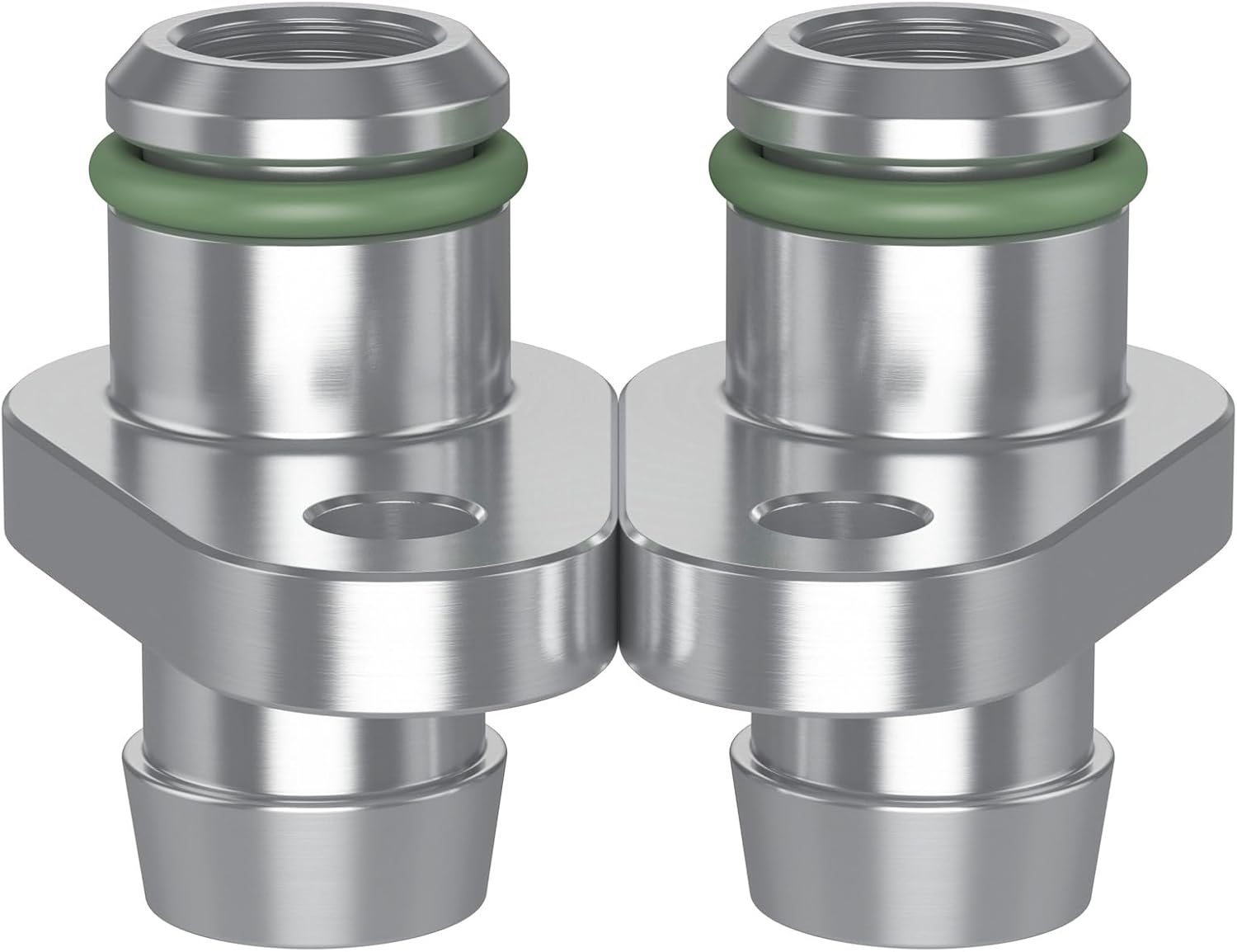 Moker Billet Aluminum Crankcase Breather Repair Fittings for GM GMC DURAMAX DIESEL 6.6L 2001-2010,Set of 2
