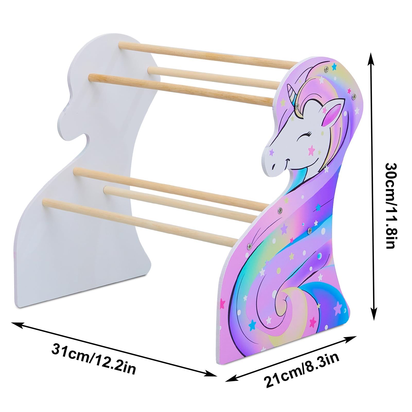Unicorn Castle Headband Holder Staccabile Headband Girls Double Layer Hairband Gioielli Bracciale Display Rack