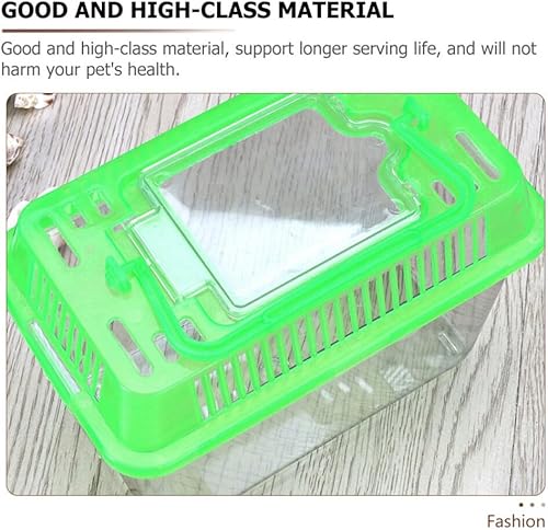 Miniatura 7 de POPETPOP Cuencos de plástico para peces, 5 unidades, pequeño hábitat mundial, portátil, tanque de plástico transparente, caja de acuarios, caja de