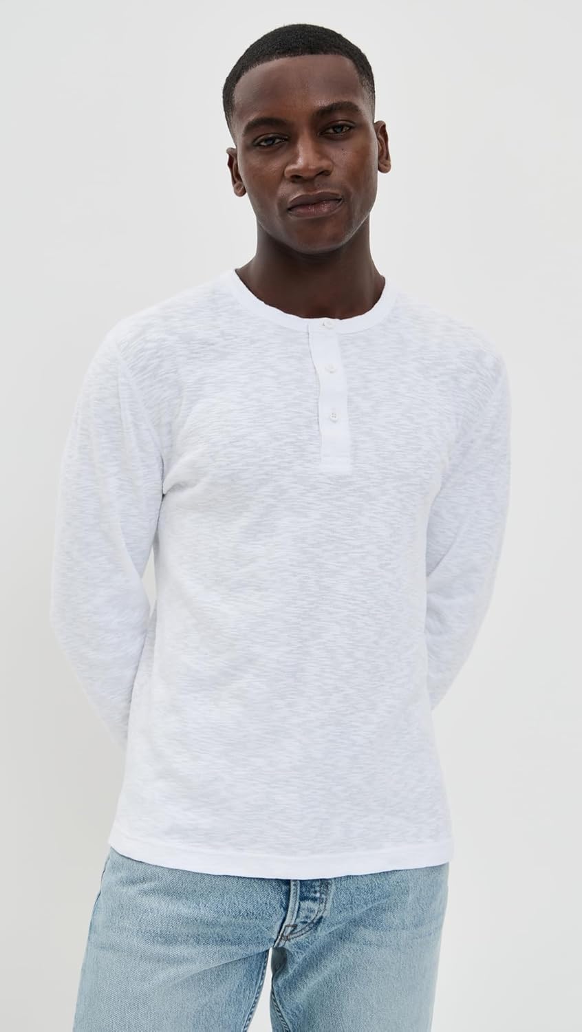 REIGNING CHAMP Men's 1x1 Slub Slim Henley - Image 2