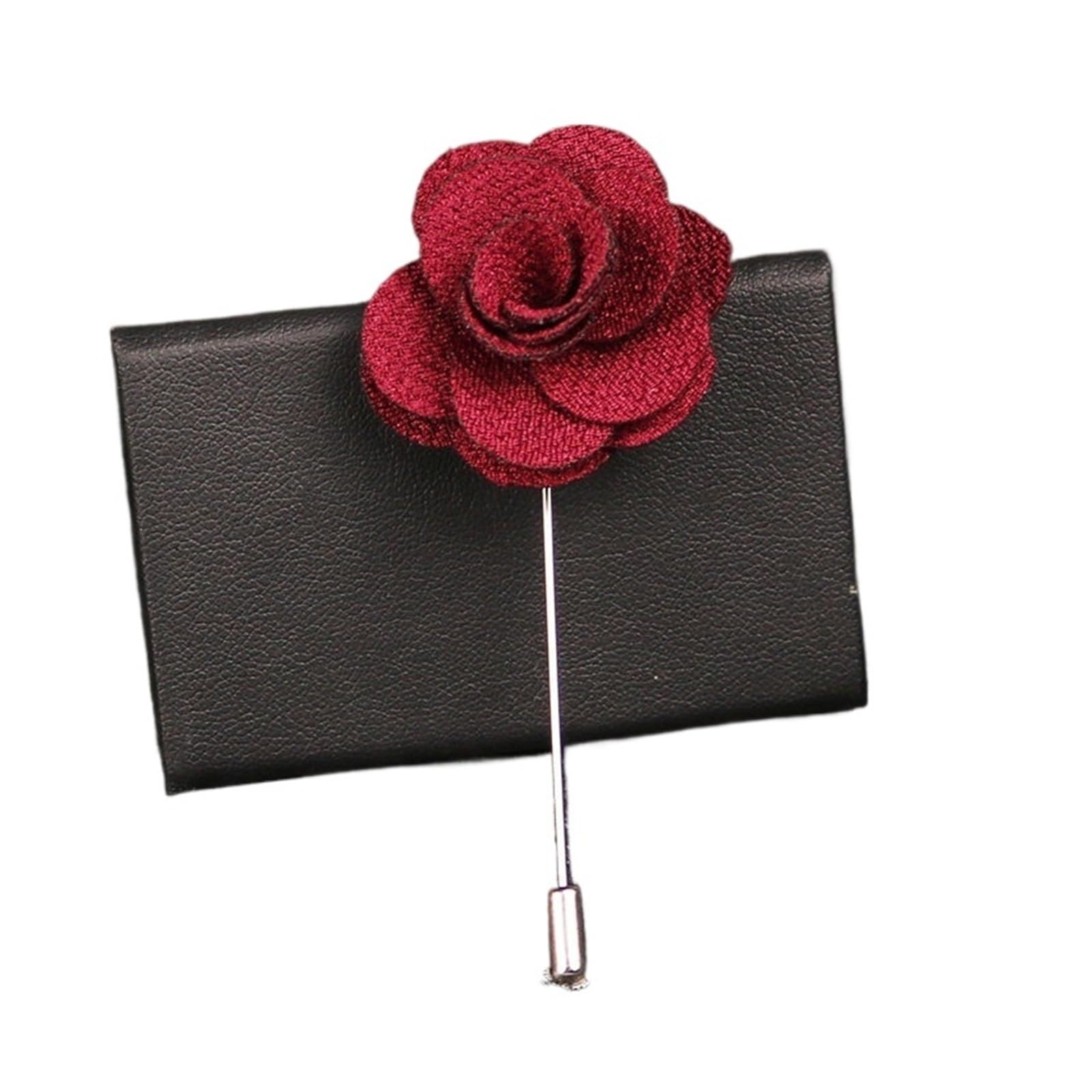 MQFBNNP Wedding boutonniere Wedding Silk Boutonniere Groom Brooch Pins Buttonhole(Color11)