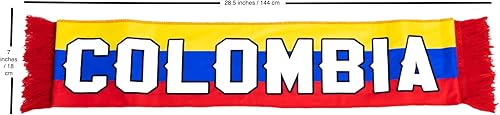 Miniatura 2 de SIFRIMANIA Colombia Fans - Kit de 2 piezas para bufanda y barra de pintura corporal para la Copa Mundial de Fút, verde, blanco, rojo