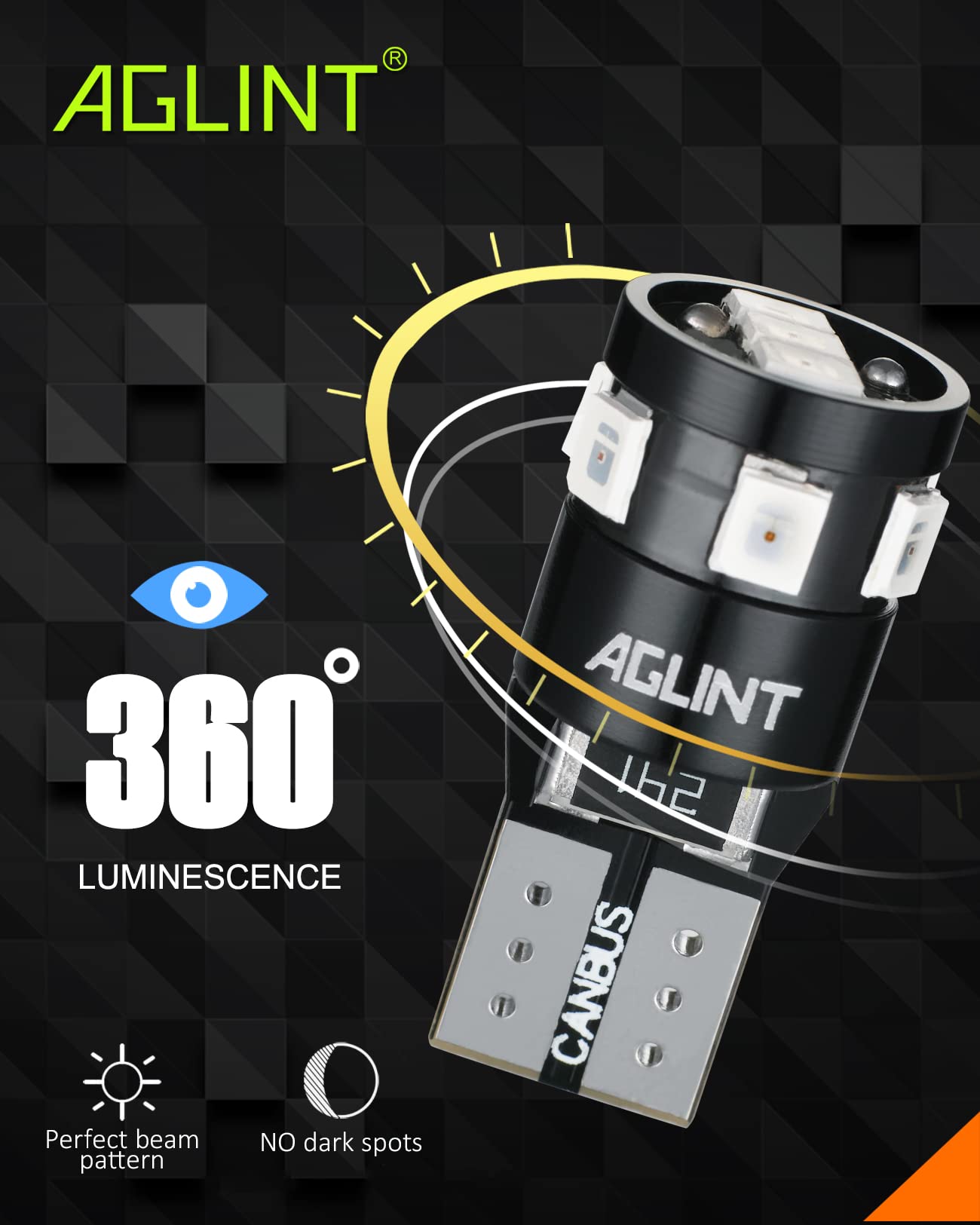 Żarówki LED T10 CANBUS, bezbłędne, 9SMD, super jasne W5W 194, 168, 2825, wymienna żarówka do wnętrza samochodu, mapa, drzwi bagażnika, światła boczne, światła tablicy rejestracyjnej, 6500 K, białe, 4 szt. (NIEBIESKI)