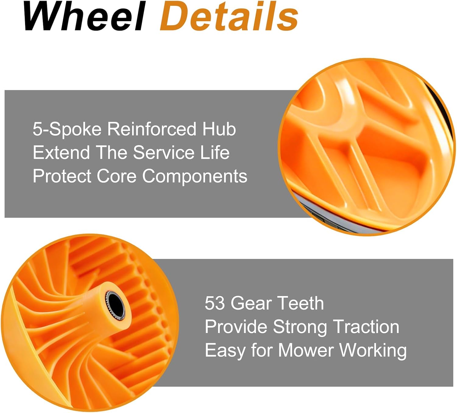 193912X460 Lawn Mower Wheels, Front Drive Wheel 8 Inch for Husqvarna AYP 581009202, Replaces Craftsman 917376161, HU 7021RES Self-Propelled Mower, 2 Pack