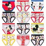 Disney Caja de regalo para niños pequeños de Minnie o Mickey Mouse '12 días sin boxeo', paquete de 12 ropa interior - - 2-3 años