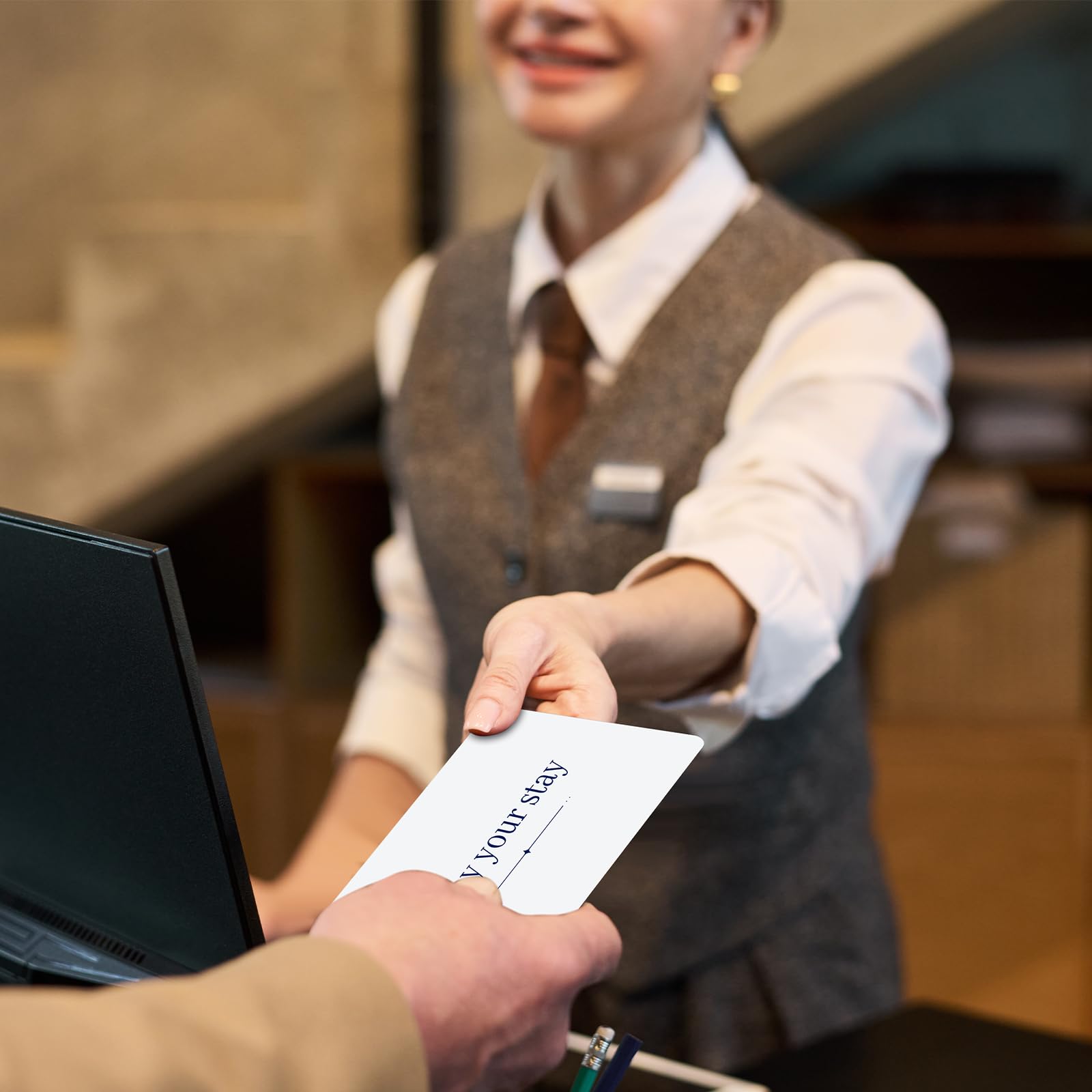 500 Stück 13,56 MHz Hotel RFID Schlüsselkarte, Blanko RFID Touchless Key Card, Hotel Smart Keycard bedruckbar Bulk für Hotels Türsysteme