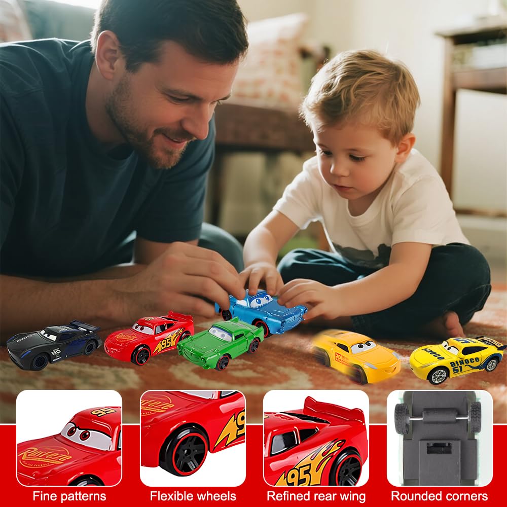 Pixar Cars Mini Voiture Enfant Métal 6 Pièces Jouet pour Garçons Filles 3 Ans