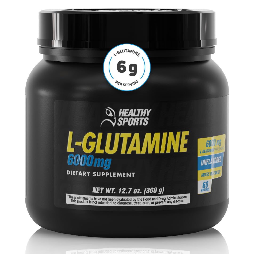 L-Glutamine Powder 6000mg Recovery Gut Health 60 Servings