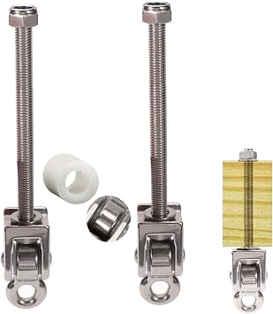 2-Pack Heavy Duty Swing Hangers with Bearings- 304 Stainless Steel Swing Set Brackets, 1500LB Capacity for Porch Swings, Hanging Chairs, Punching Bags, Gym Equipment