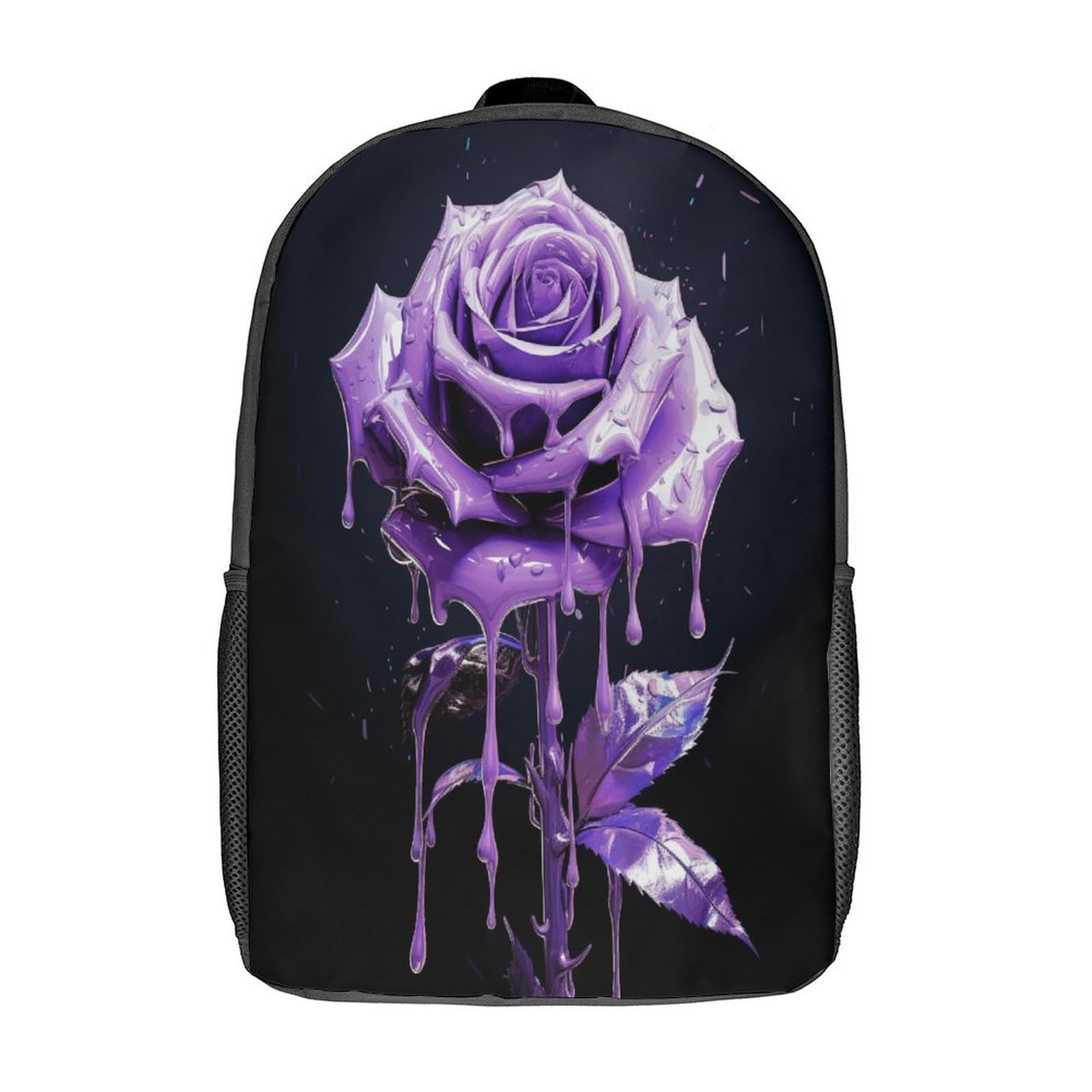 VesFy Rosa creativa Mochilas De Viaje Flor Morral Con Bolsillos Laterales Bolsa Para Colegio Viaje Cámping Para Niños Y Niñas 17inch