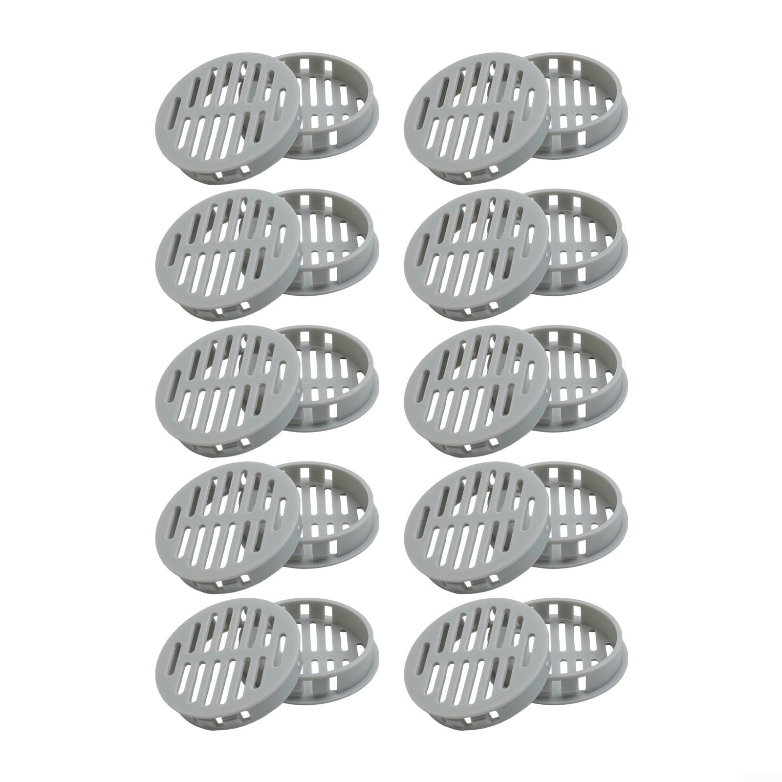 20 Prese D'Aria Circolari 50mm (2 Pollici) Con Coperchio, Colore Marrone, Uxcell