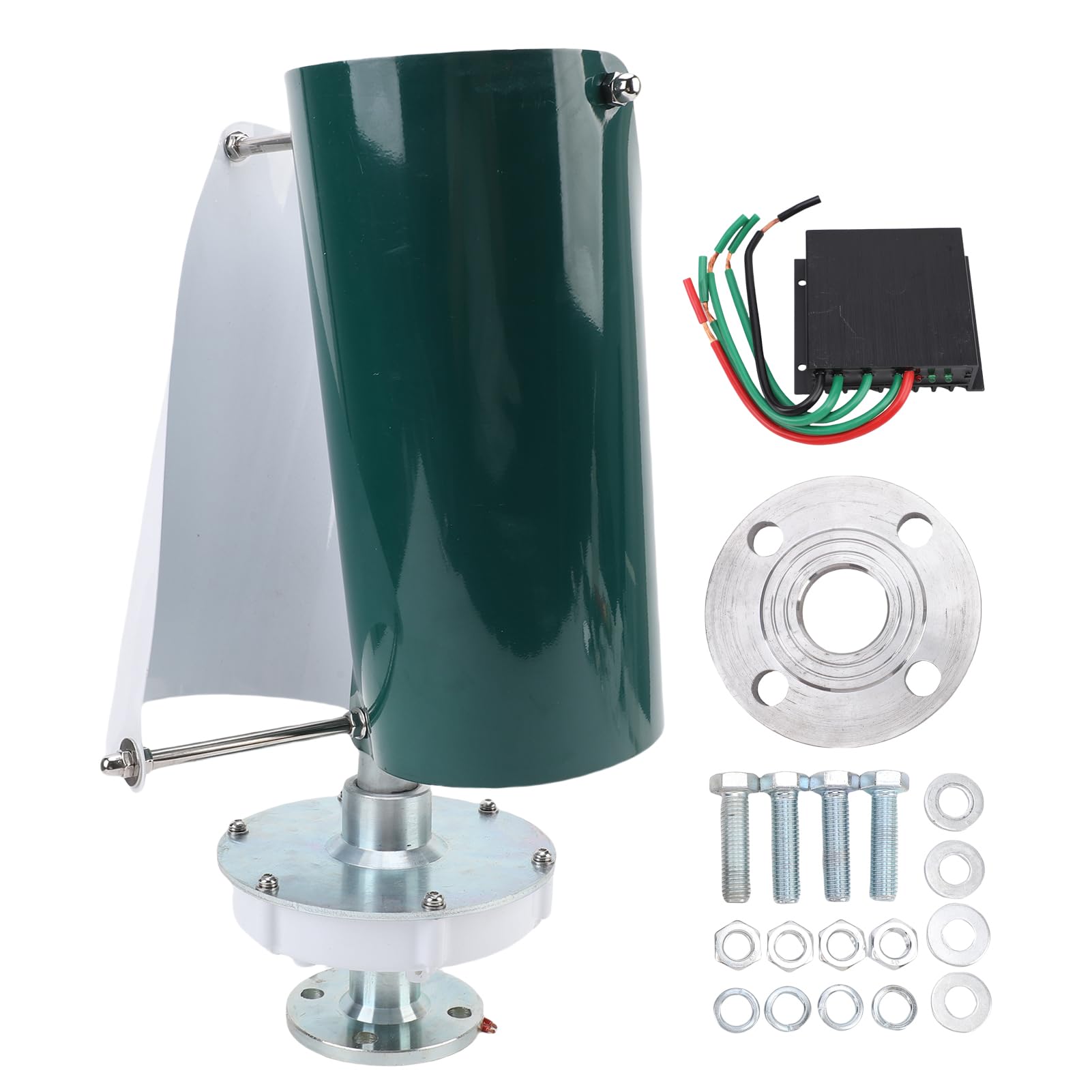 Generatore Eolico, Generatore a Magneti Permanenti da 300 W, Kit Eolico Verticale Silenzioso per la Generazione di Energia Domestica Ed Esterna