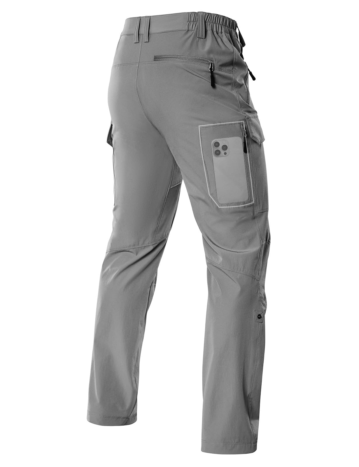 Moosehill Hiking Pants Men Stretch: Breathable Waterproof Quick Dry Lightweight Nylon Spandex Pants for Fishing Travel