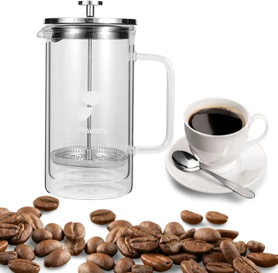 Prensa Francesa Flavors Parede Dupla Vidro Borossilicato 600ML