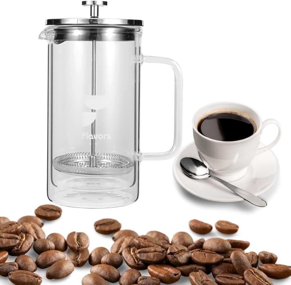 Prensa Francesa Flavors Parede Dupla Vidro Borossilicato 600ML