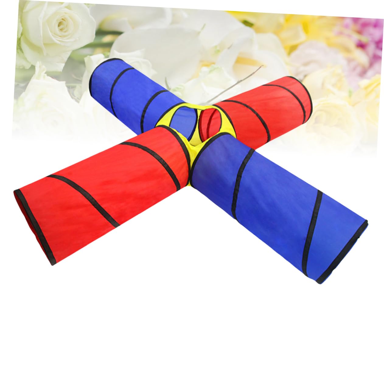 Túnel de Juego para Niños de Tela Cuatro Túneles Plegable | Uso Interior y Exterior, Apto para Gateo, para Guardería y Juego Diario