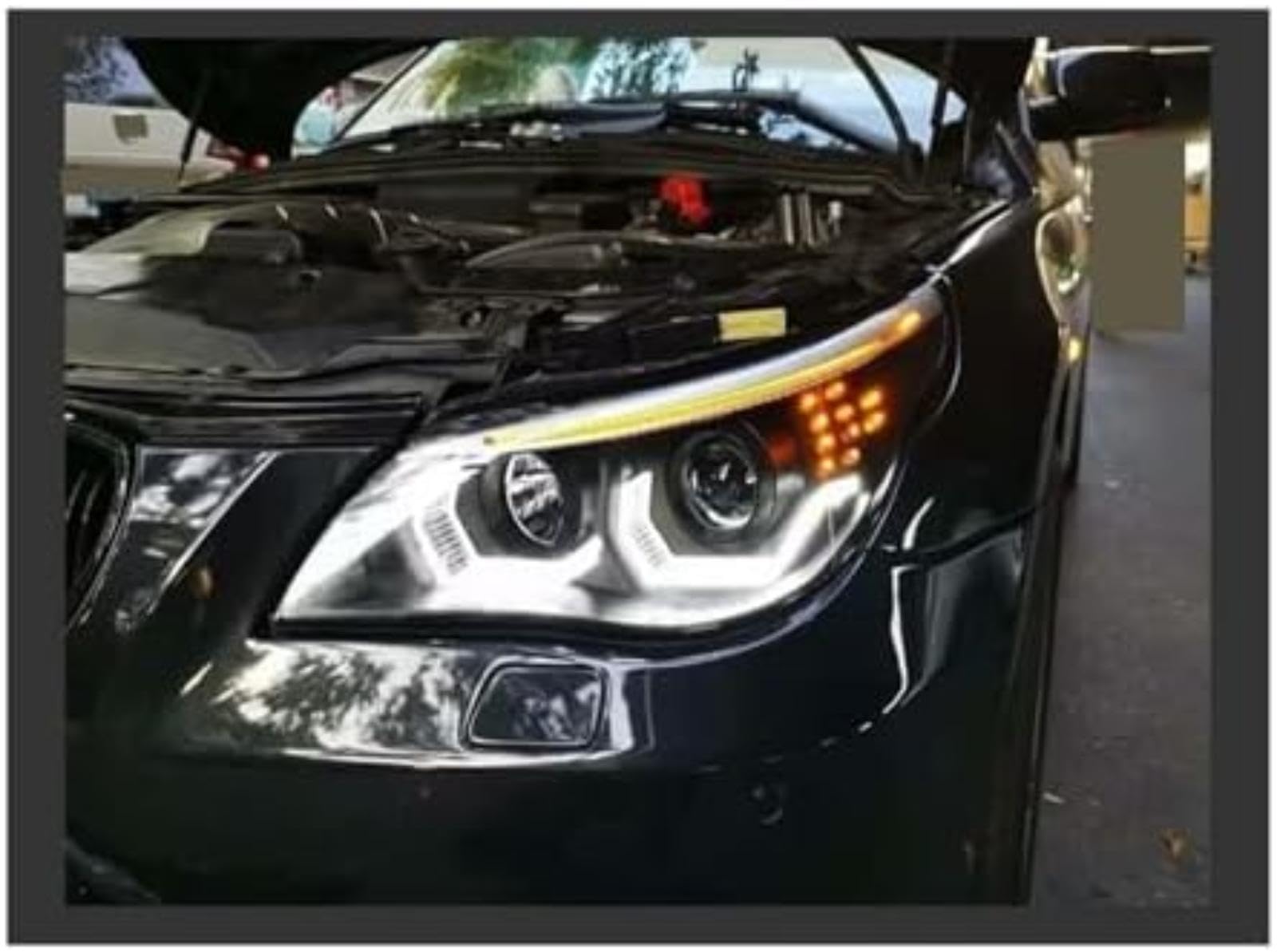Dla BMW E60 reflektory 2003-2010 523I 530I Car Styling lampa czołowa Drl Hid Bi Xenon akcesoria samochodowe lampy przednie reflektor włączony kierunkowskaz (Headlight No Bulb 2003 2007)