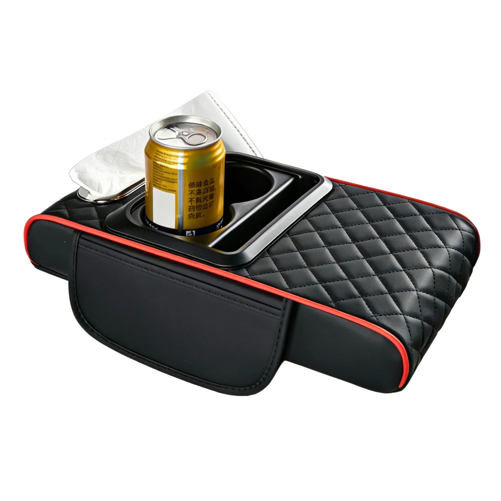 YROHGKPN Car Armrest Storage Box Mat,Soft Leather Car Center Consoles