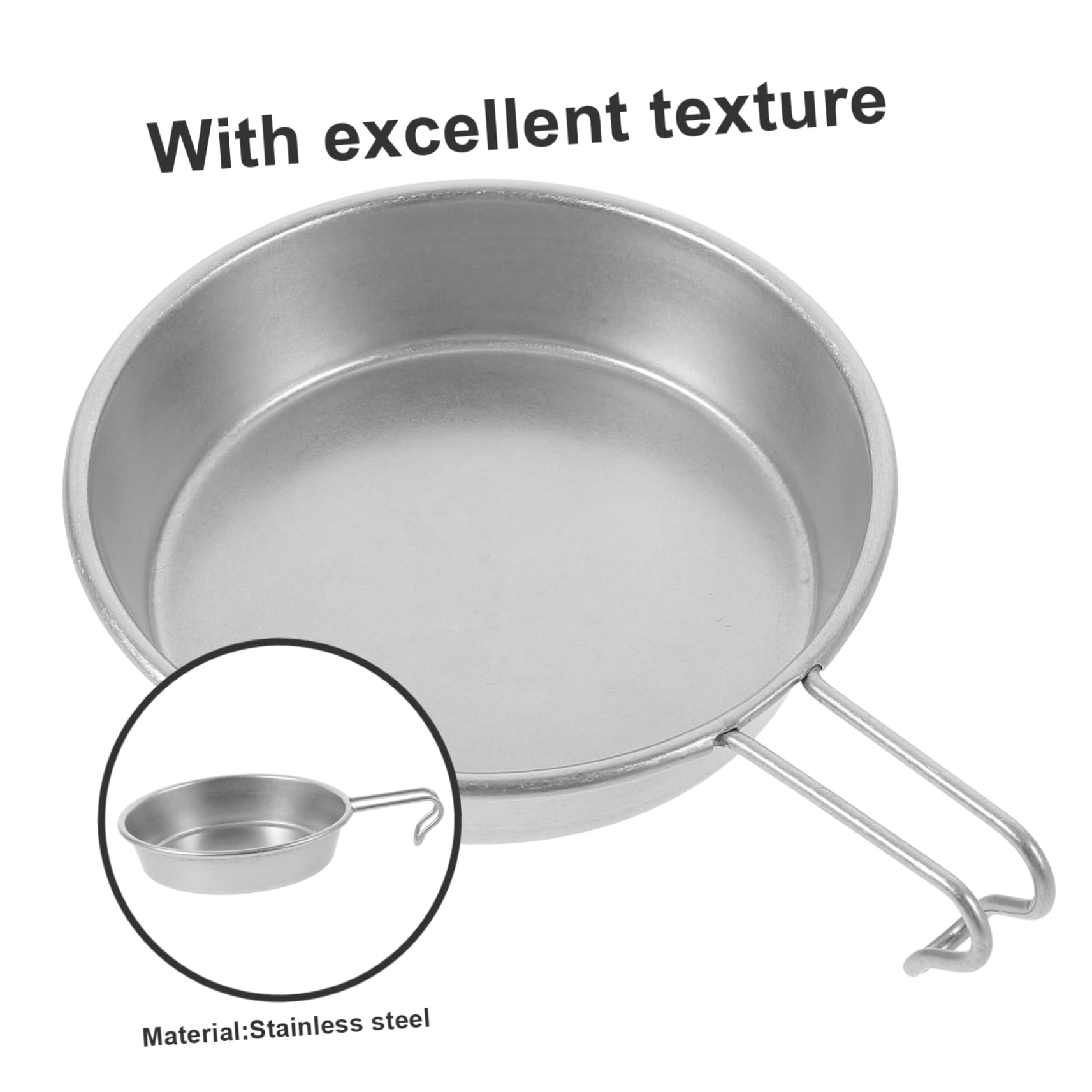 NAMOARLY Camping Bowl with Handle Multifunctional Stainless Steel Dish for Outdoor Use for Camping Backpacking and Picnics Lightweight and Portable Safe and Stable Design