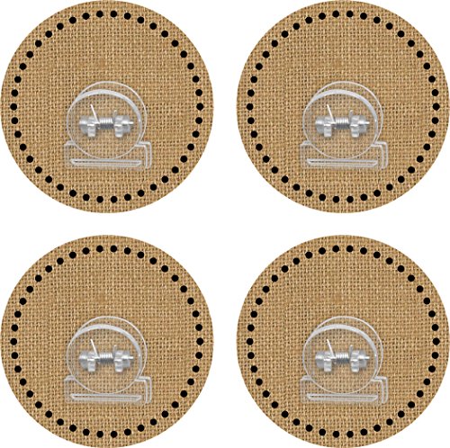 Clips collants en toile de jute pour décoration de mariage rustique