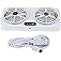 Yuecoom 2.4v 5w Usb Twin Window Fan, Charging Air Vent Exhaust Small Window Fan, 3 Levels Adjustable Window Fans with Exhaust