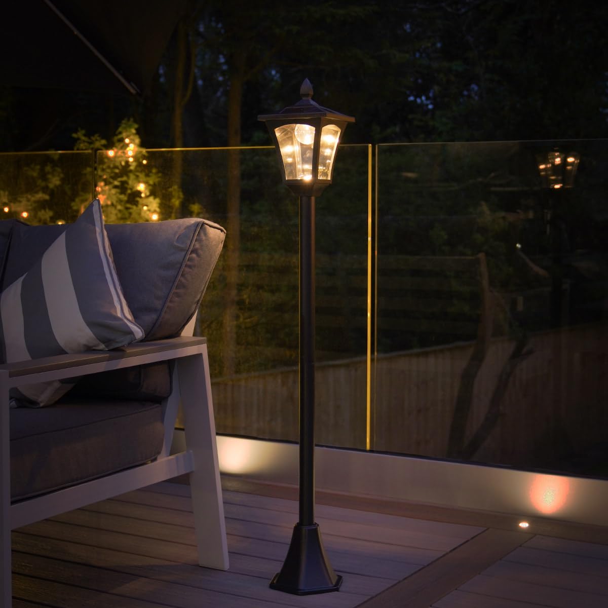 Sponsored Ad – Festive Lights - 1.2m (4ft) Solar Traditional Victorian Style Lamp Post Light - 6 Warm White LEDs, Dual Brightness Settings, Static Mode - Outdoor Garden Feature, IP44 Rated, Fixing Options Included