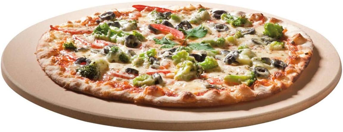(-69%) SANTOS XL Pizzastein rund - Ø36,5x1,2cm - knusprige Pizza - Backofen, Kohlegrill & Gasgrill - Pizzaplatte/Backplatte - Pizza, Flammkuchen, Pita, Brot