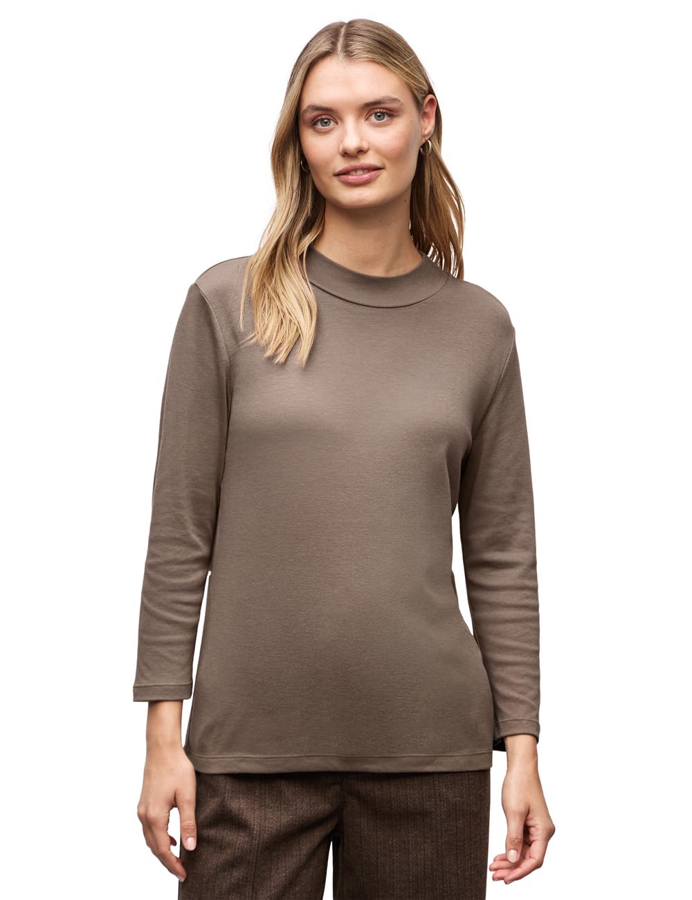 Damen Basic Turtleneck Shirt