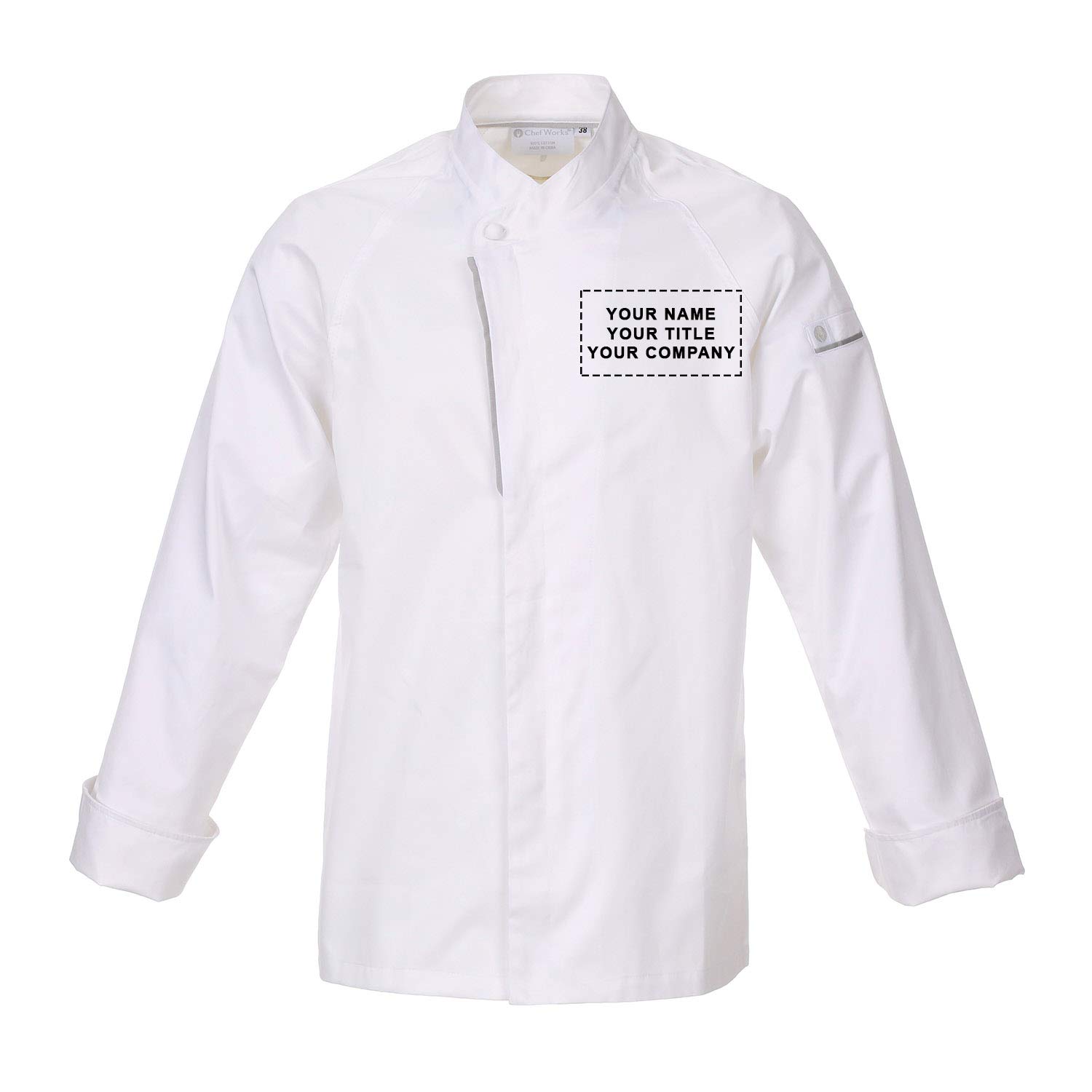Chef Works Custom Mens Trieste Premium Cotton Chef Coat White