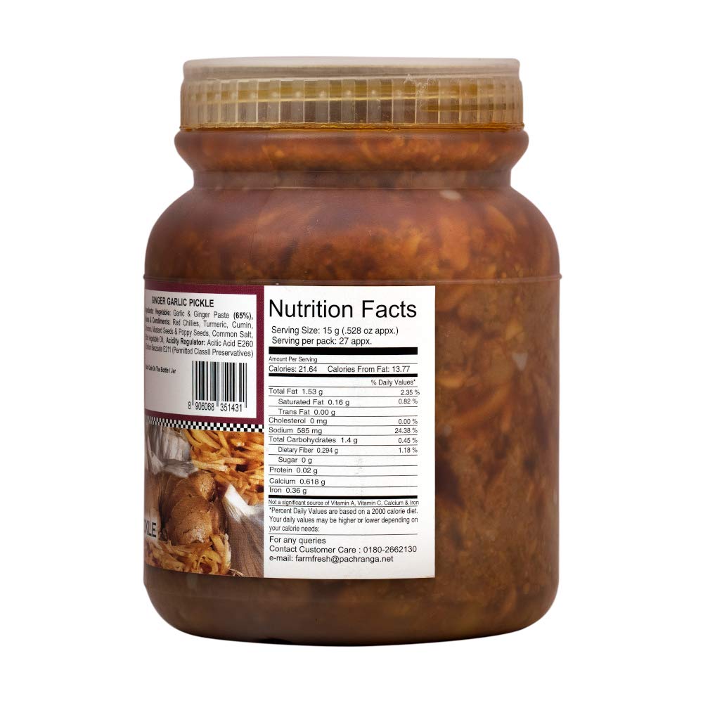 Pachranga's Farm Fresh Ginger Garlic Pickle - 1KG 1