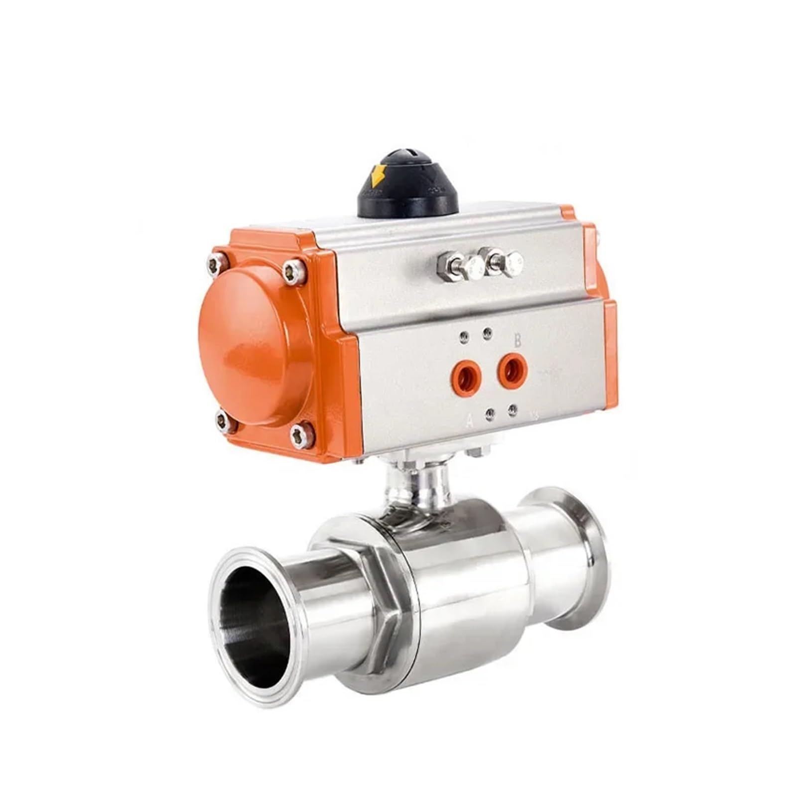 Cxfcihft One Color Pneumatic Clamp Ball Valve Stainless Steel Double Acting Q611f-16P Pneumatic Quick Mounted Ball Valves(51Mm)