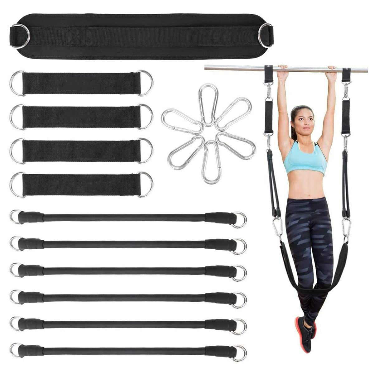Pull Up Booster Belt Set Suspension Belt Auxiliary Trainer Horizontal Bar Home Sling Pull Force Belt Unisex Fitness Equipment-picture-11