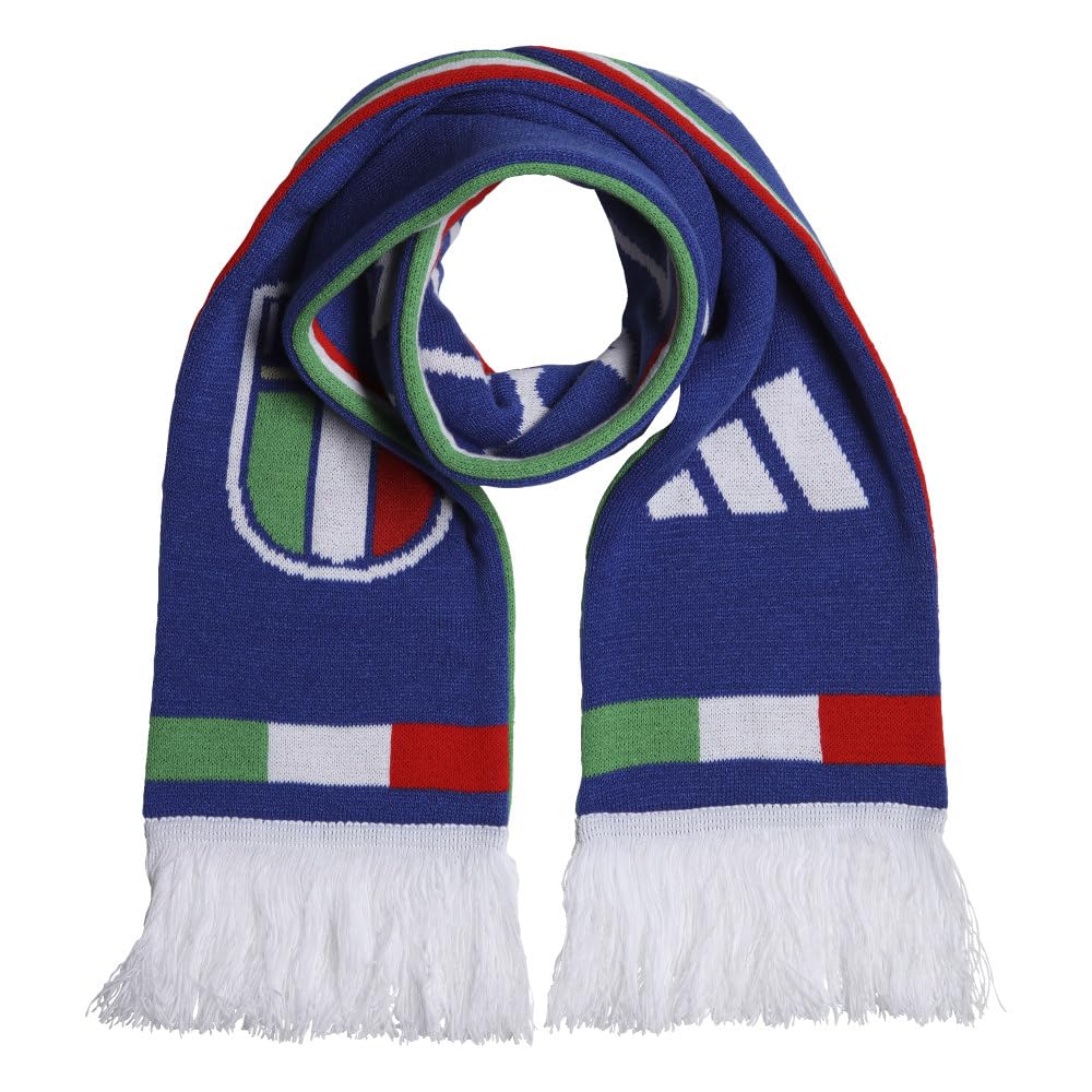 adidas Bufanda unisex para adultos de la Copa del Mundo de Fútbol, color azul y blanco OSFM