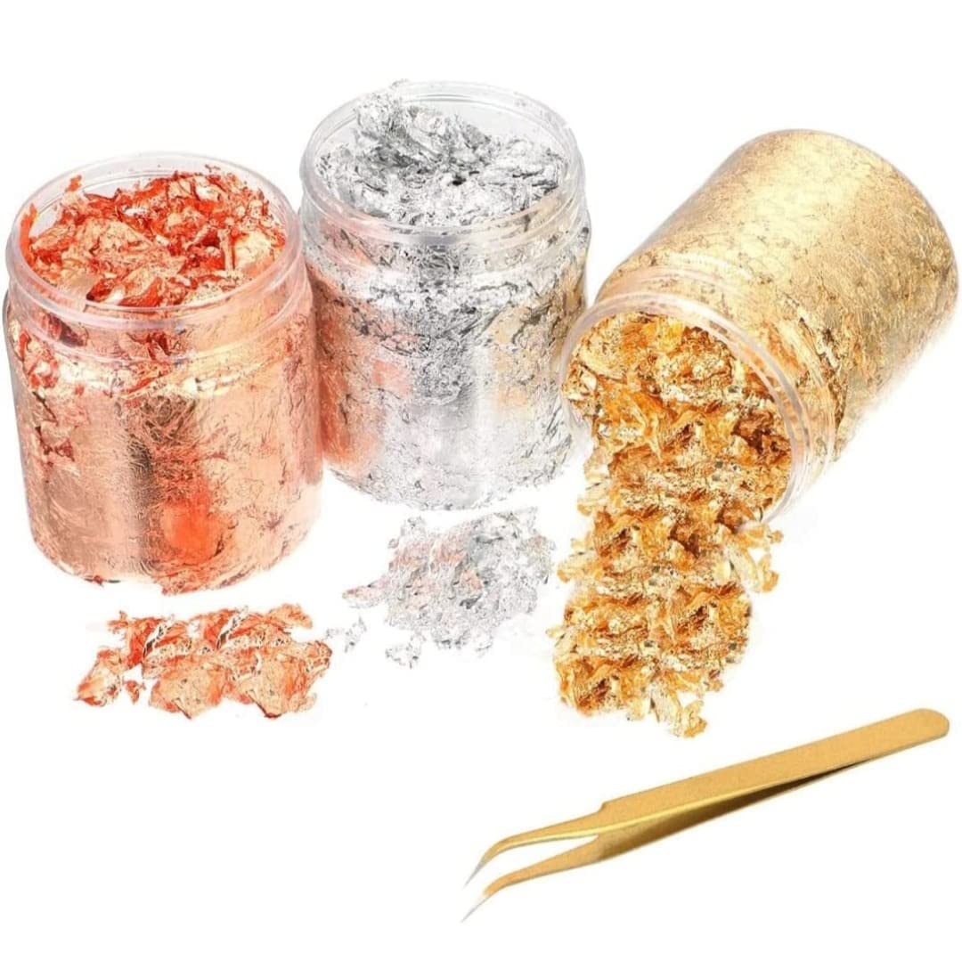 Gold Foil Flake with Tweezers Imitation Gold Foil Flakes with Tweezers for Gilding, Painting Arts, Crafts Nails and Resin Jewelry Making 20g (Pack of 1) (B0BKH9ZFWQ) Amazon Price History, Amazon Price Tracker