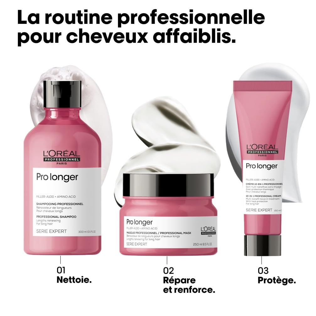 L'OREAL PROFESSIONNEL - Renovateur de Longueurs - Pro Longer - Homme & Femme - Restauration Instantanée De La Fibre Capillaire - Apporte Force & Brillance - Cheveux Longs & Cassants