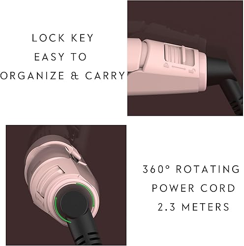 Miniatura 5 de AINA Peine alisador de cabello, plancha plana con peine  Hierro de titanio 450F  Alisado de cabello de doble voltaje  Rizado 2 en 1  Resolver