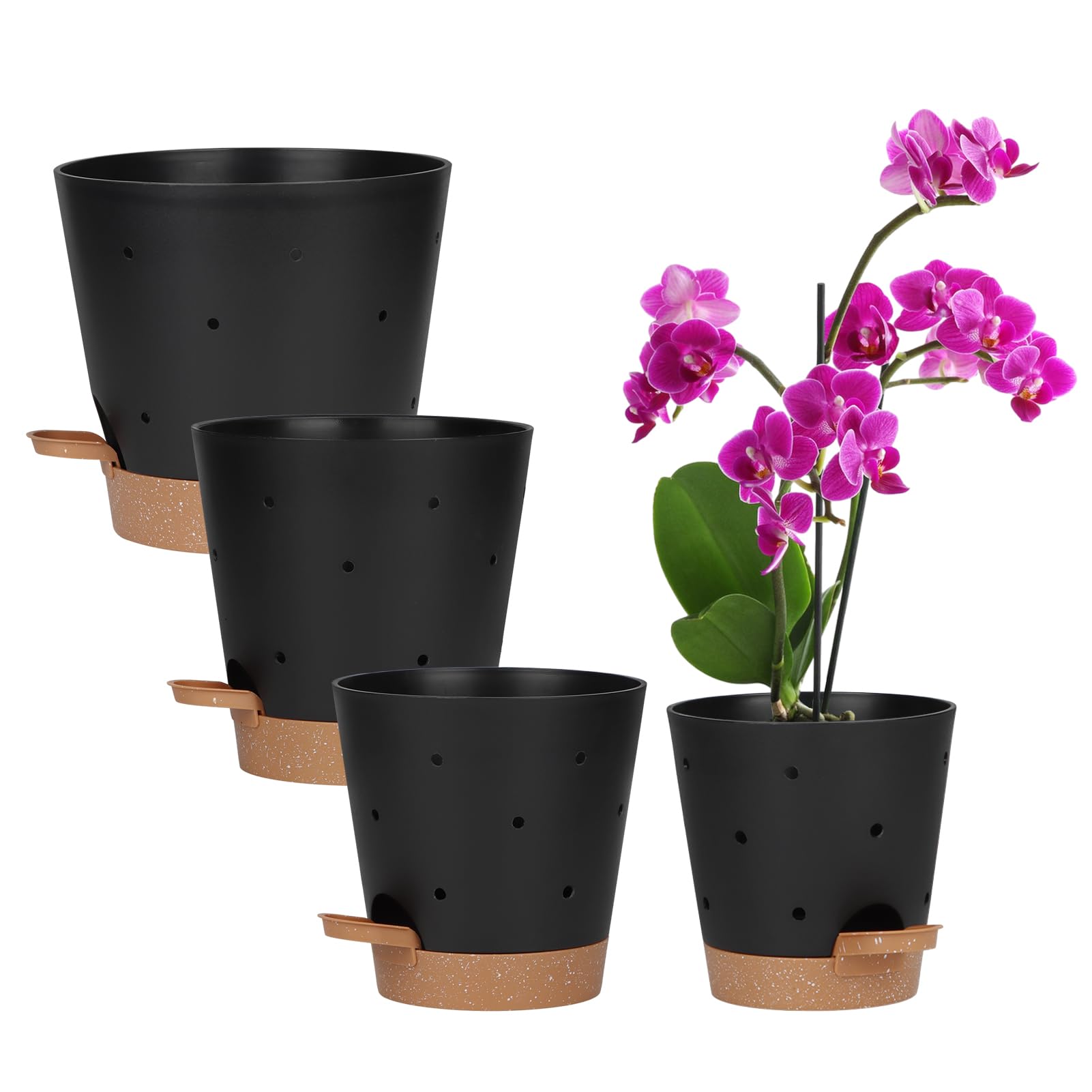 JGB 4 Pcs Orchid Pots
