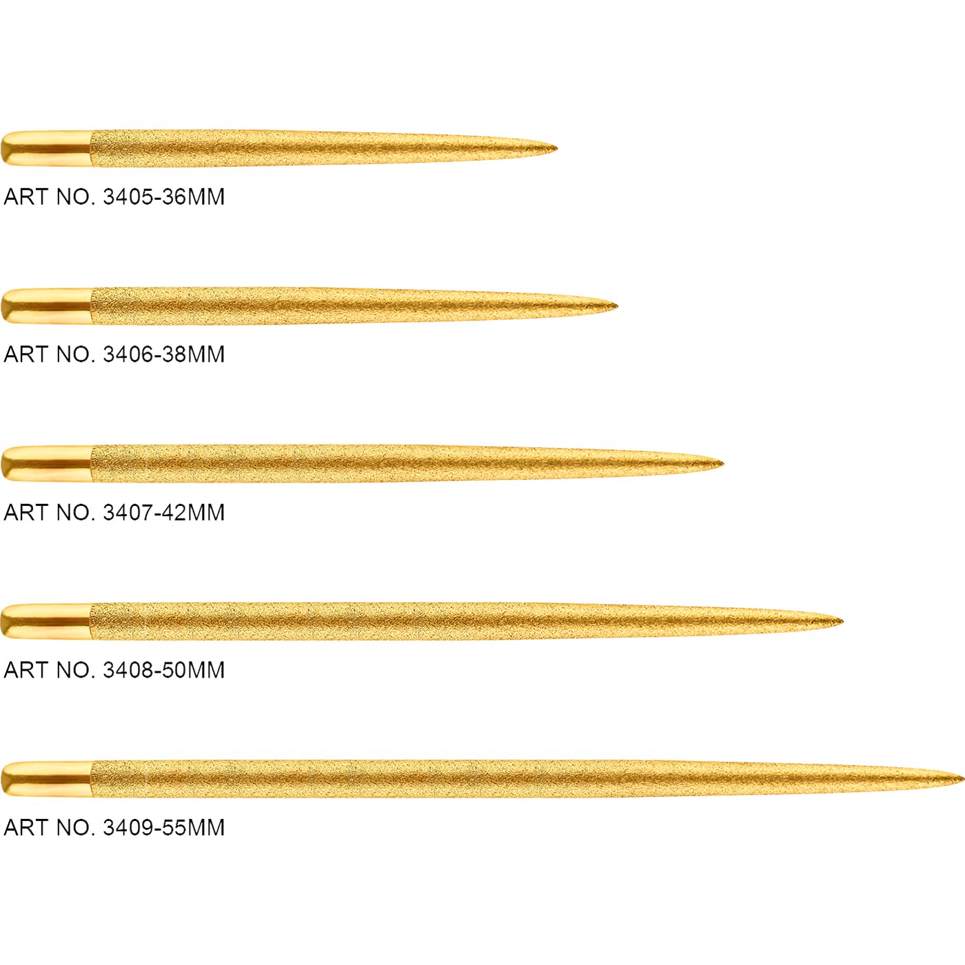 ONE80 Dart Steel Tip Wechselspitzen | Long Taper | sandbeschichtet | Verschiedene Längen & Farben | präziser Grip | langlebige Stahlspitzen | Dart Zubehör für Steeldarts