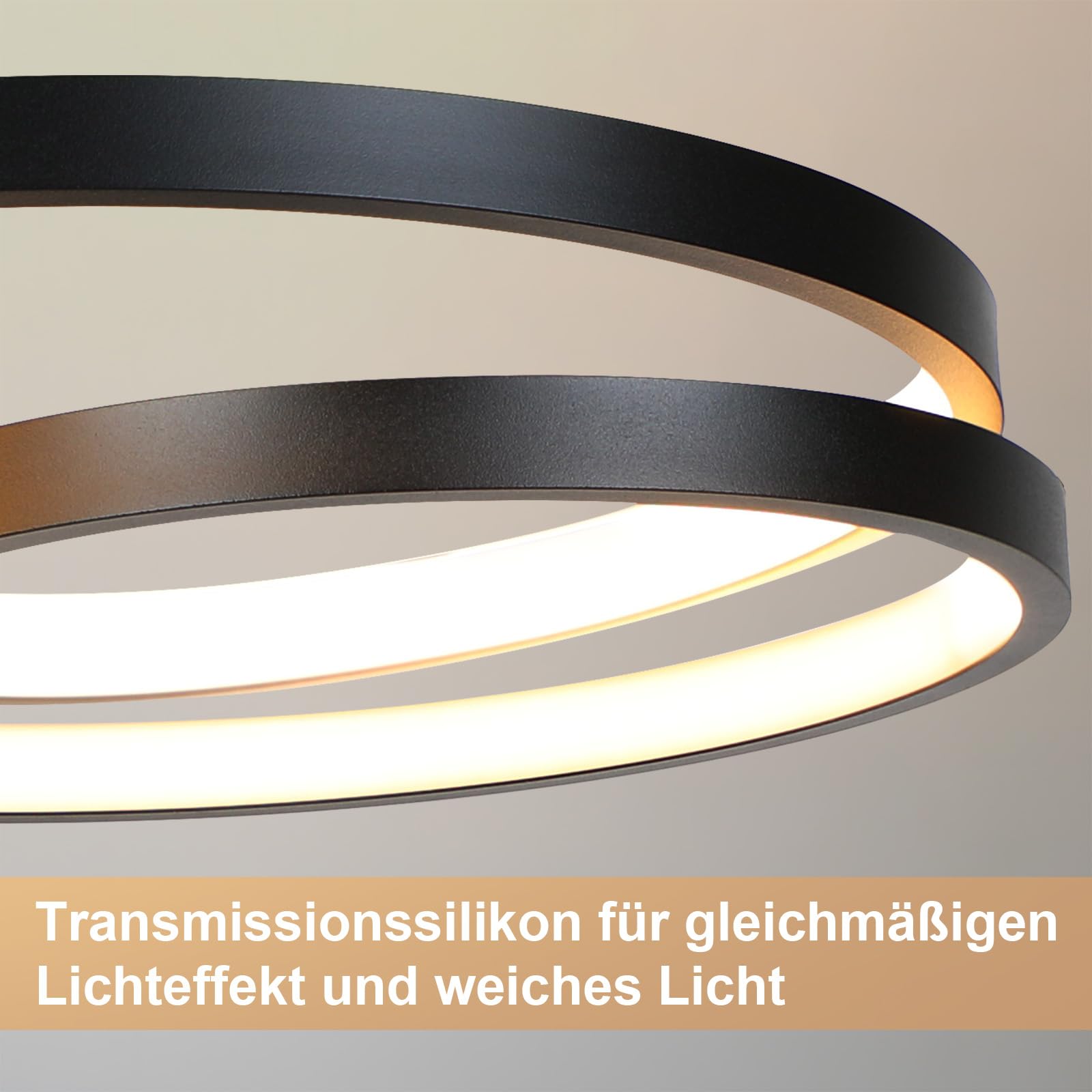 ZMH Pendelleuchte Esstisch Hängelampe LED Schwarz Esszimmerlampe Hängend