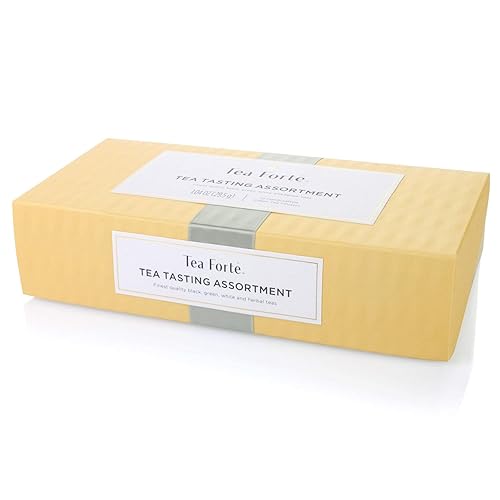 Miniatura 3 de Caja Tea Forte para presentación de té surtido 10 bolsas de té con forma de pirámide hechas a mano