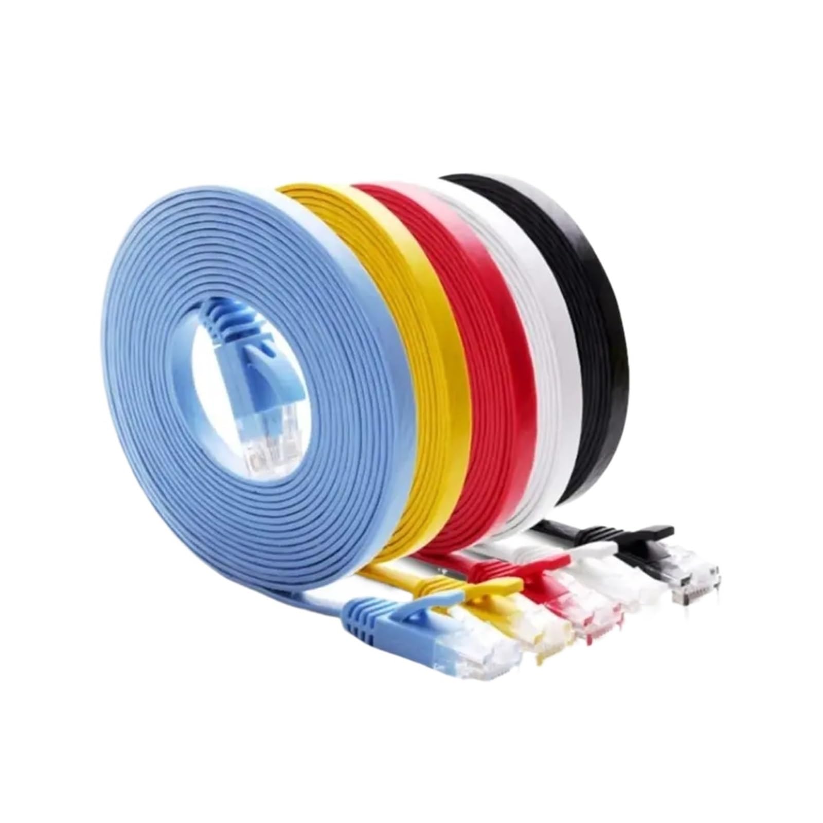 Cable Ethernet, Cable LAN plano UTP Ethernet RJ45 SMD Cat6, multicolor, 0,2-50 m, 3 pies