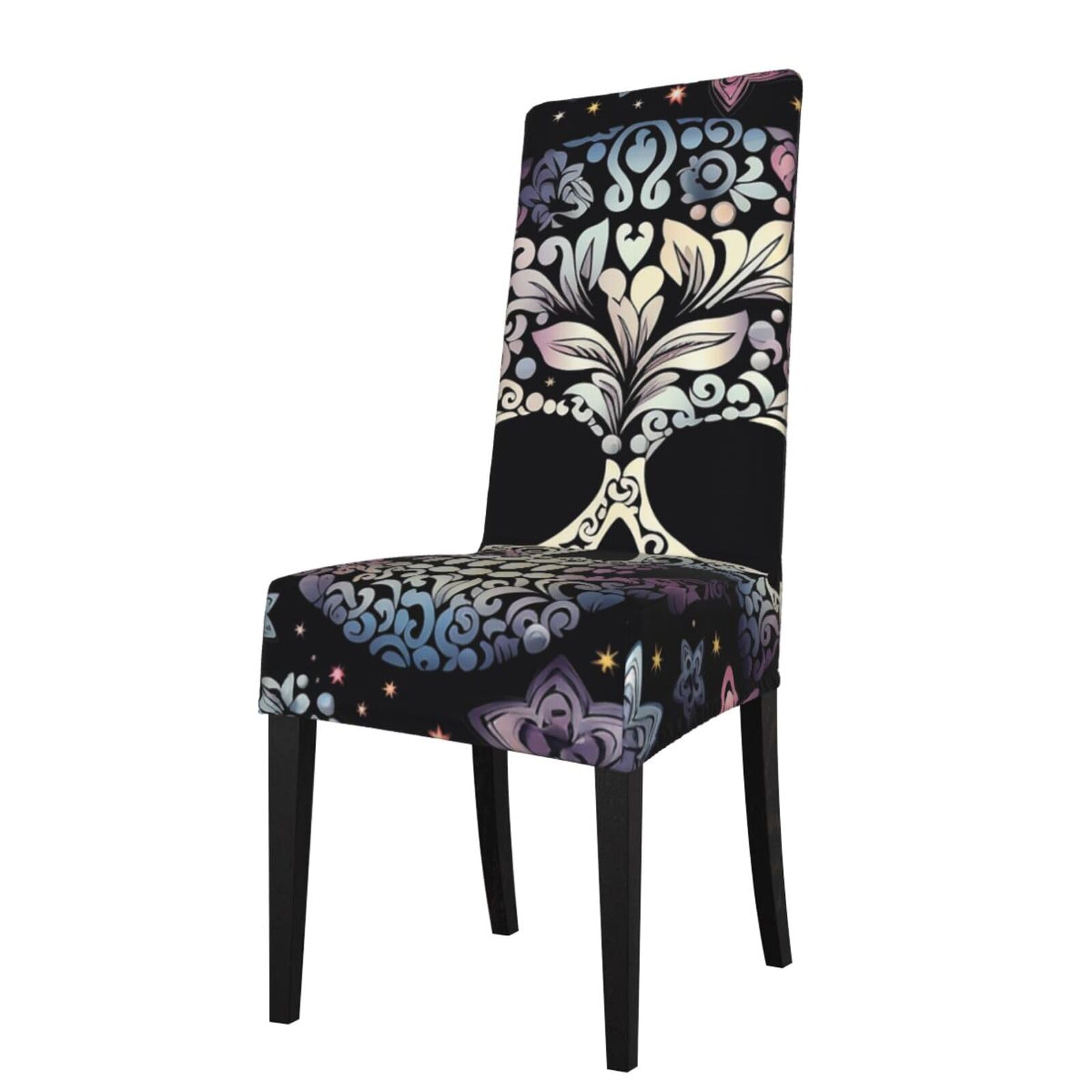 FodPand Stretch Chair Covers for Dining Room, Cool Skull Chair Seat Covers Washable Detachable Chair Slipcover Chair Protectors Covers for Kitchen,Wedding,Party