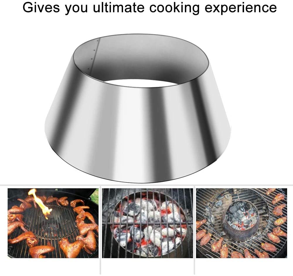 Vulcano in acciaio inox 30 cm per barbecue Kamado e sferici per grigliare direttamente e indirettamente, alternativa al Vortex