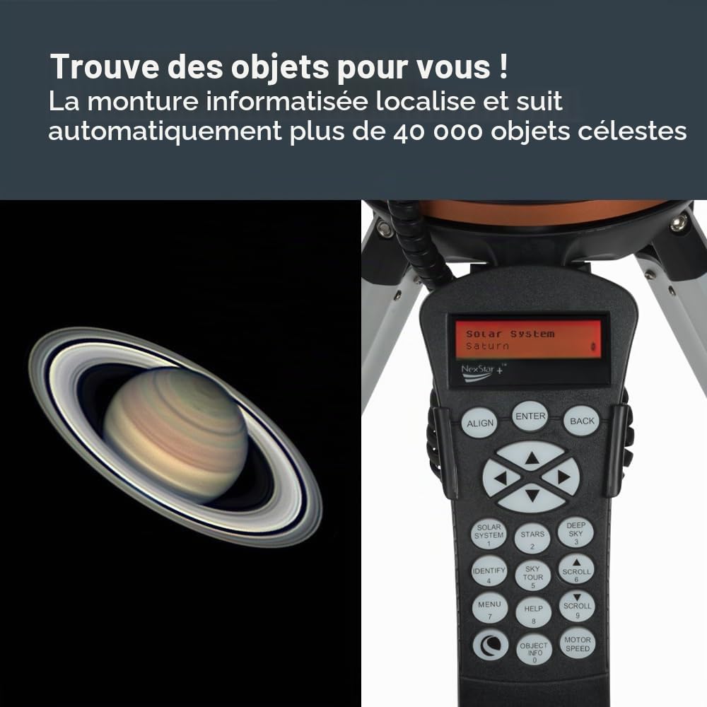 Celestron 31150 LCM 114 Series Télescope réflecteur de Newton informatisé, argenté