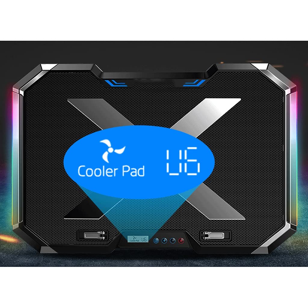Pannello a rete in acciaio con ventola a LED, controllo della velocità regolabile da 10 a 17 pollici, pad di raffreddamento per computer portatile, Game Master