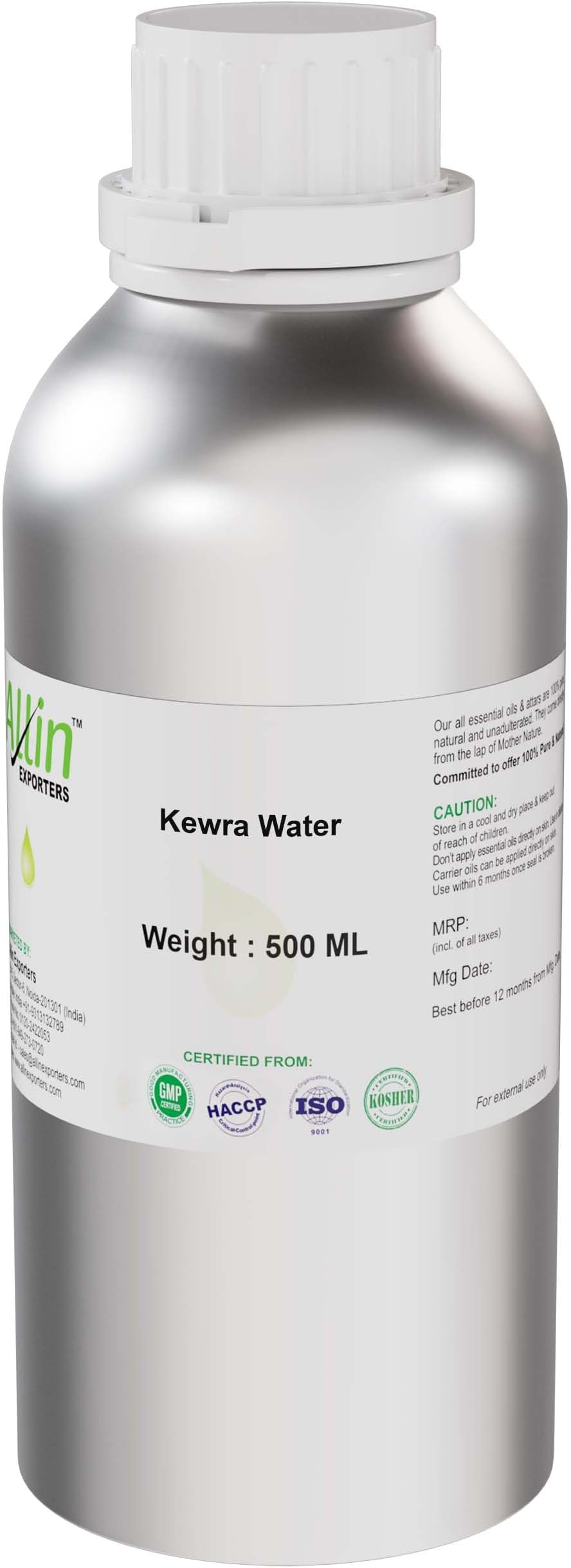 Kewra water - 100% Pure, Natural & Undiluted - 500 ML