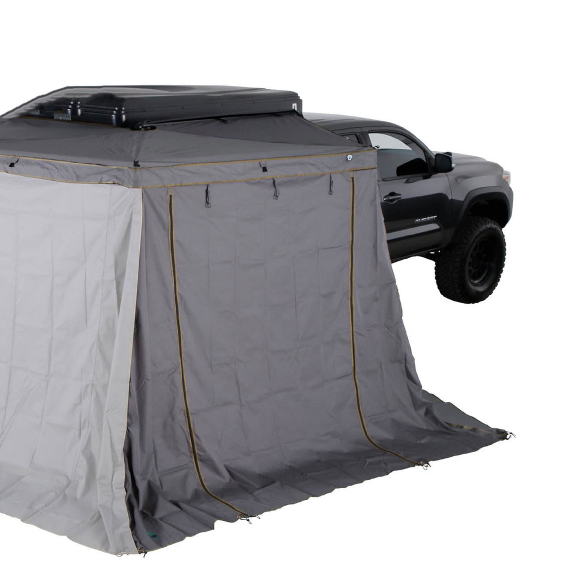 Overland Vehicle Systems Nomadic 270 LTE Awning Walls 1 and 2 - Passenger Side Universal Storm & Extreme Weather Shelter Wall Set - Includes Travel Storage Bag & TrendsAuto Decal | 18349909